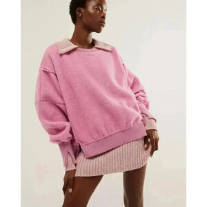 Free People We The Free Cozy Camden Sweatshirt Sherpa XS